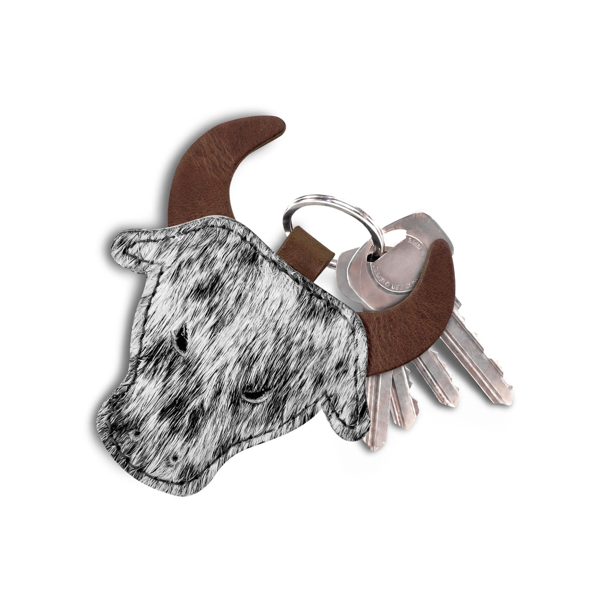 Cowboy Bull Head Keychain