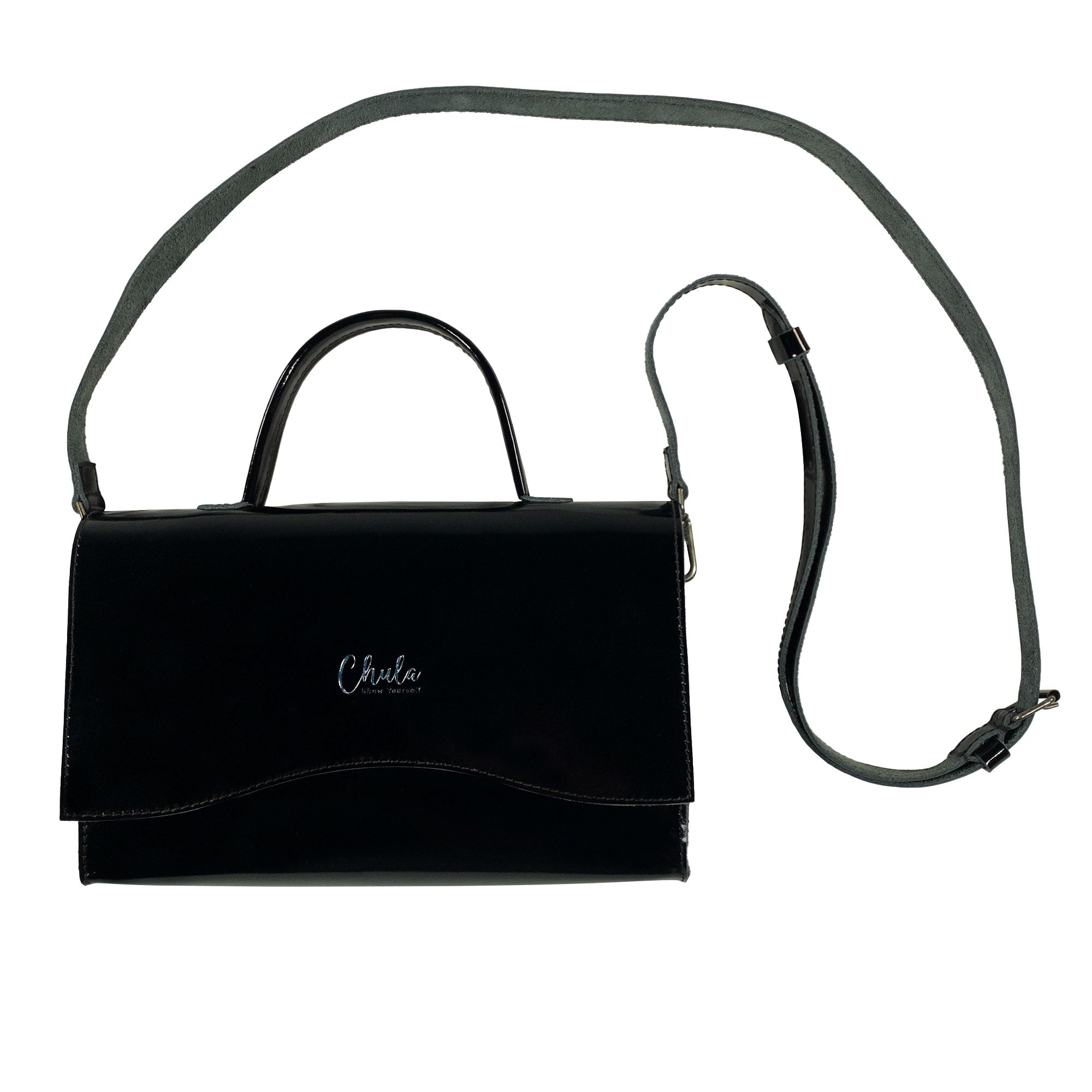 Stylish Retro Mini Crossbody Bag from Chula featuring a Detachable Adjustable Shoulder Strap, perfect for evening outings. Made of Full Grain Leather through Small Batch Production, this bag is Hand Cut, Hand Sewn, Fire Branded, Artisan crafted, and Handmade in La Antigua Guatemala & Oaxaca Mexico.
