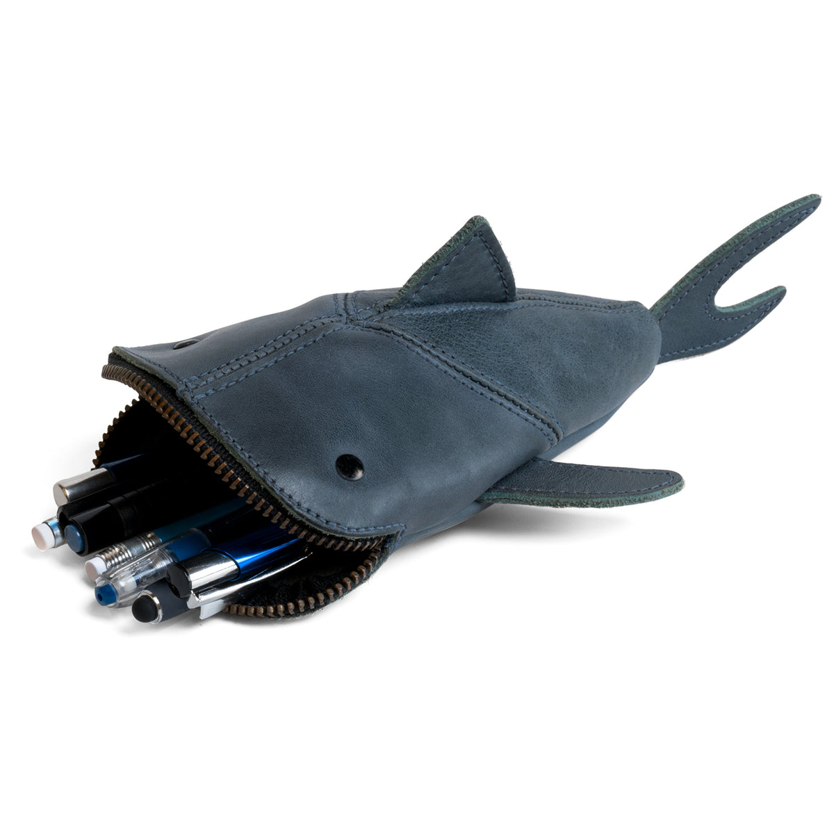 Leather Shark Pouch