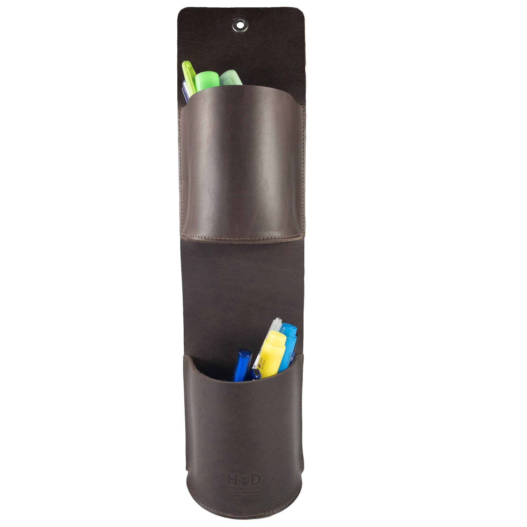 Double Pouch Wall Holder - Stockyard X 'The Leather Store'