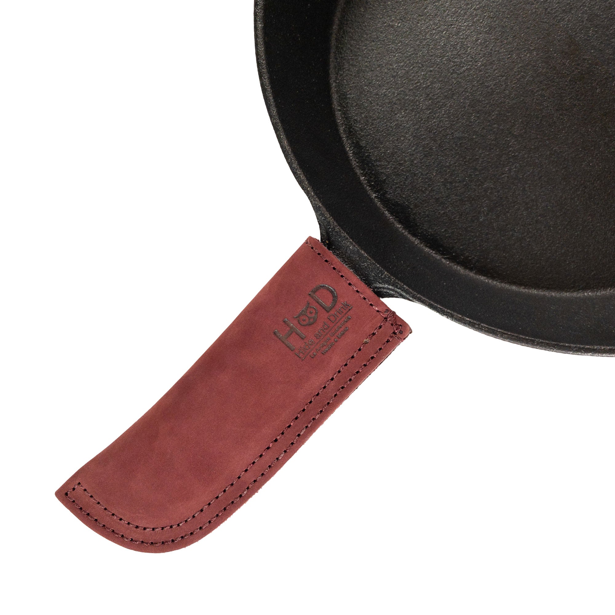 Hot Pan Handle Cover by Hide & Drink, exemplifying premium quality with heat protection for cookware, perfectly handmade in La Antigua Guatemala & Oaxaca Mexico.