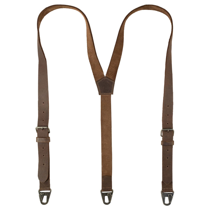 Rustic Slim Suspenders - Stockyard X 'The Leather Store'