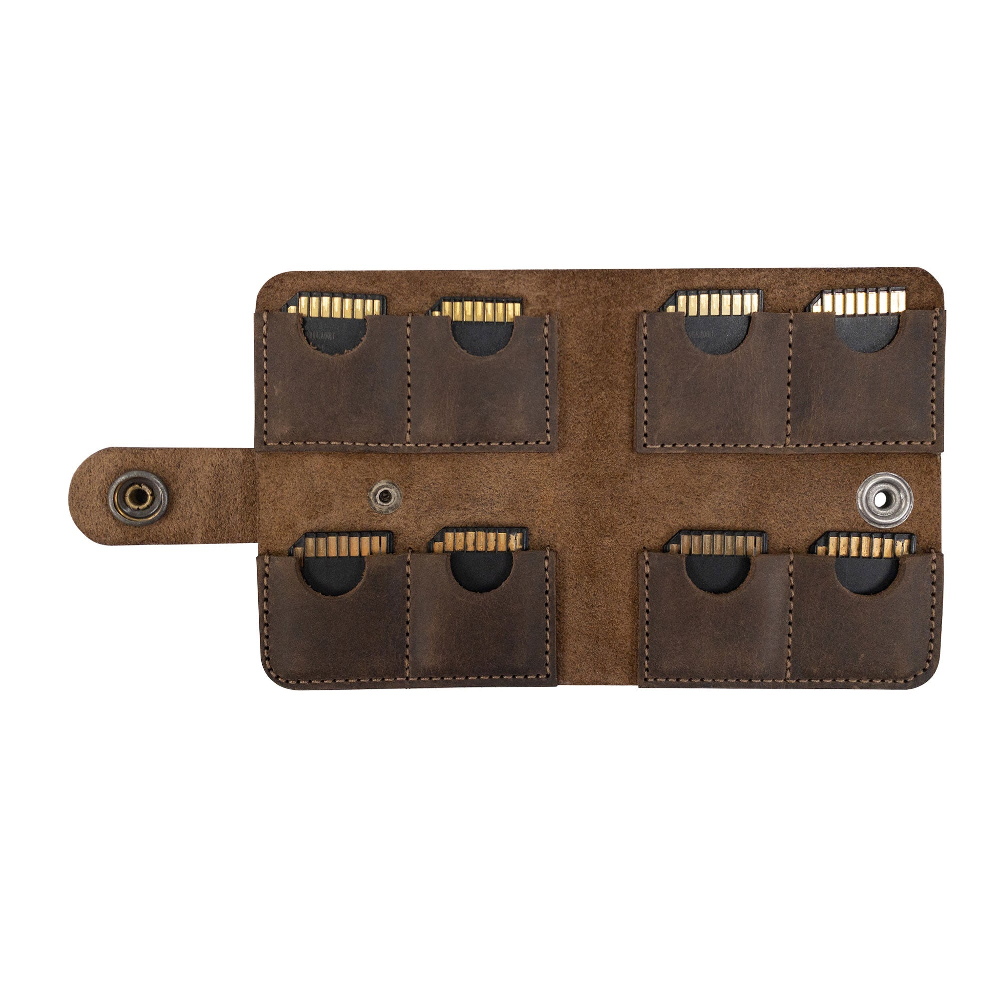 SD Card Bag with 8 Slots (SD Cards not Included) - Stockyard X 'The Leather Store'