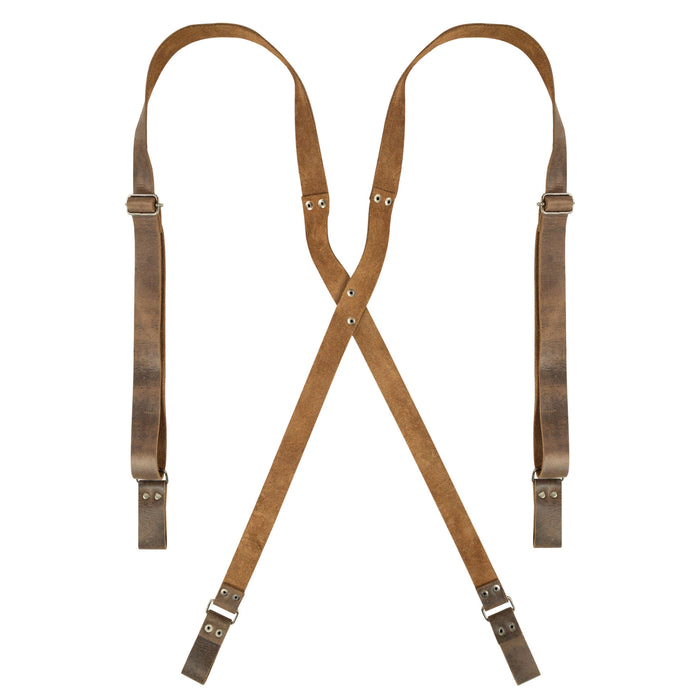 Riveted X Back Suspenders with Belt Loops - Stockyard X 'The Leather Store'
