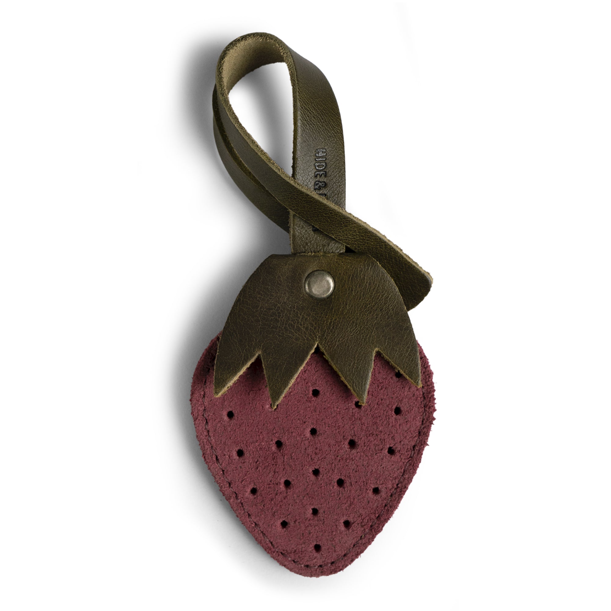 Hide & Drink Bag Charms featuring a charming bat design, perfect charm for handbags. This purse charm for tote & backpacks is crafted from premium full grain leather, representing StockyardX's dedication to small batch production. Every piece reflects hand cut, hand sewn craftsmanship combined with fire branding, handmade in La Antigua Guatemala & Oaxaca Mexico.