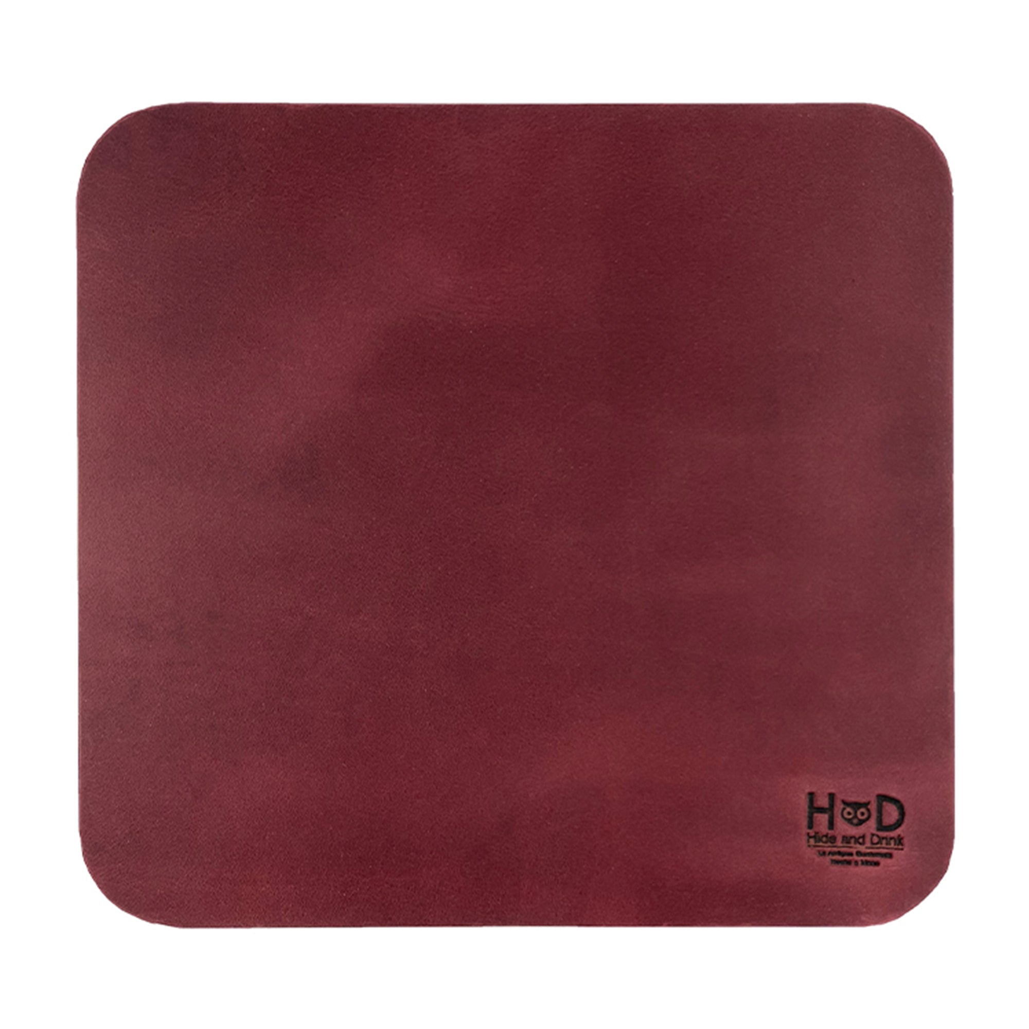 Hide & Drink Mousepad In Pelle Morbida A Forma Di Gatto, Fatto A Mano In Pelle Pieno Fiore