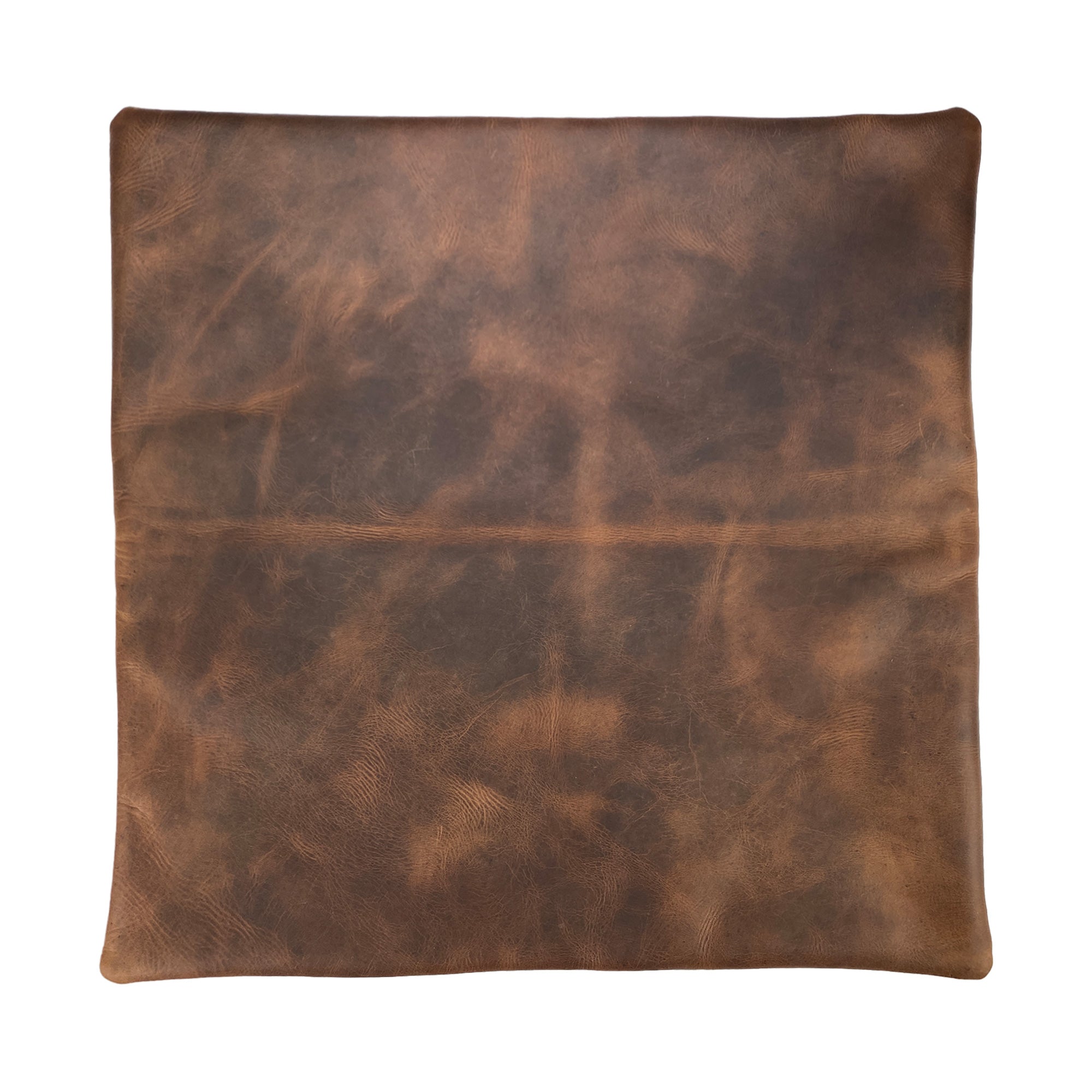 Leather Pillow Cover 18 x 18 In. by Leather At Home showcases a rich, full grain leather texture, perfect for adding a touch of luxury to any decor. Decorative Pillowcase (18 x18 inches) (Stuffing NOT Included) Wonder-Home Luxury Style, Standard Throw Cushion Covers, Full Grain Leather, StockyardX, Small Batch Production, Hand Cut, Hand Sewn, Fire Branded, Artisan, Handmade in La Antigua Guatemala & Oaxaca Mexico.