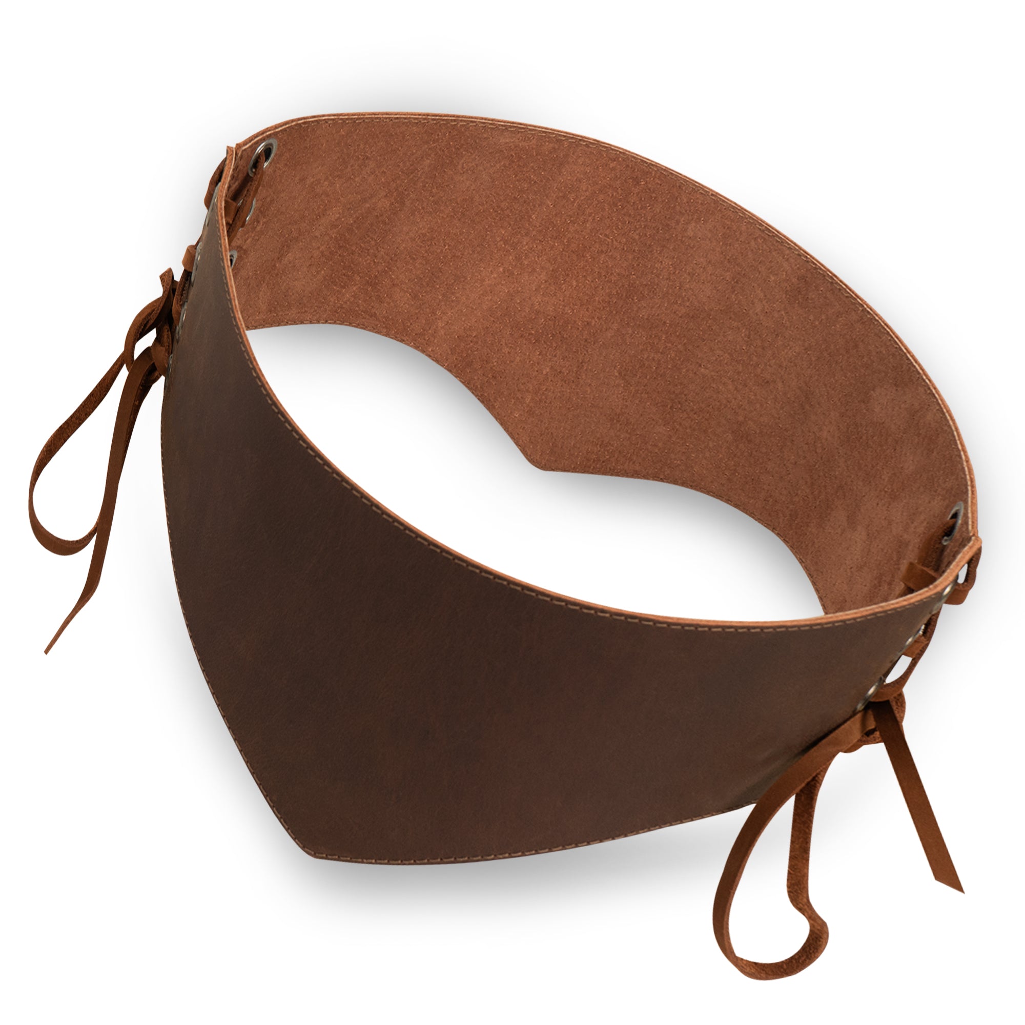 The Lace-up Corset Waist Belt for Women by Hide & Play, showcasing a vintage cinch design made from full grain leather. Ideal costume accessory with small batch production, hand cut and sewn, fire branded, artisan craftsmanship. Handmade in La Antigua Guatemala & Oaxaca Mexico.