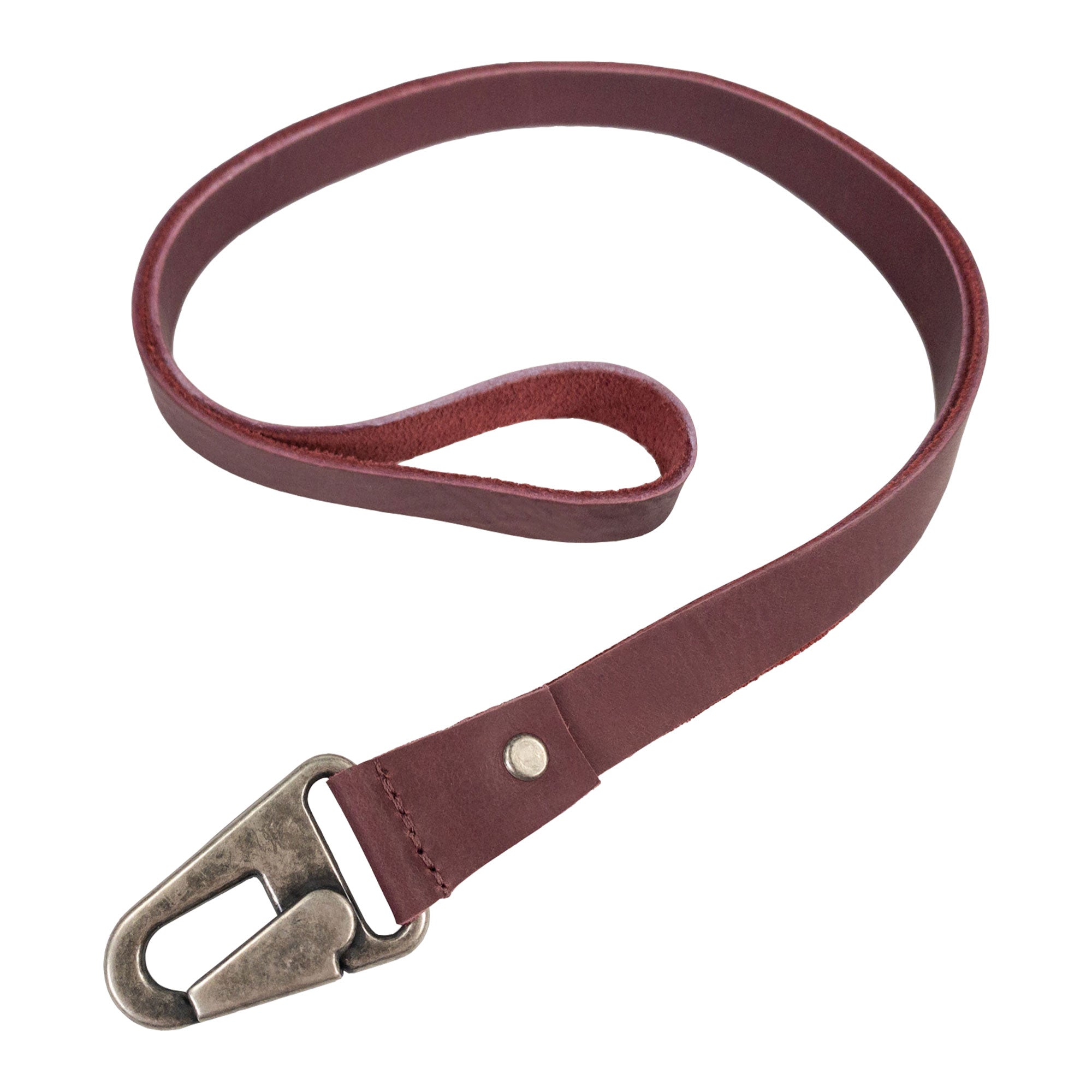 Lanyard Keychain from Hide & Drink, detailed with a strong hook and crafted from black leather. Ideal for both men and women, this artisan accessory showcases the skill of handmade craftsmanship in La Antigua Guatemala & Oaxaca Mexico.