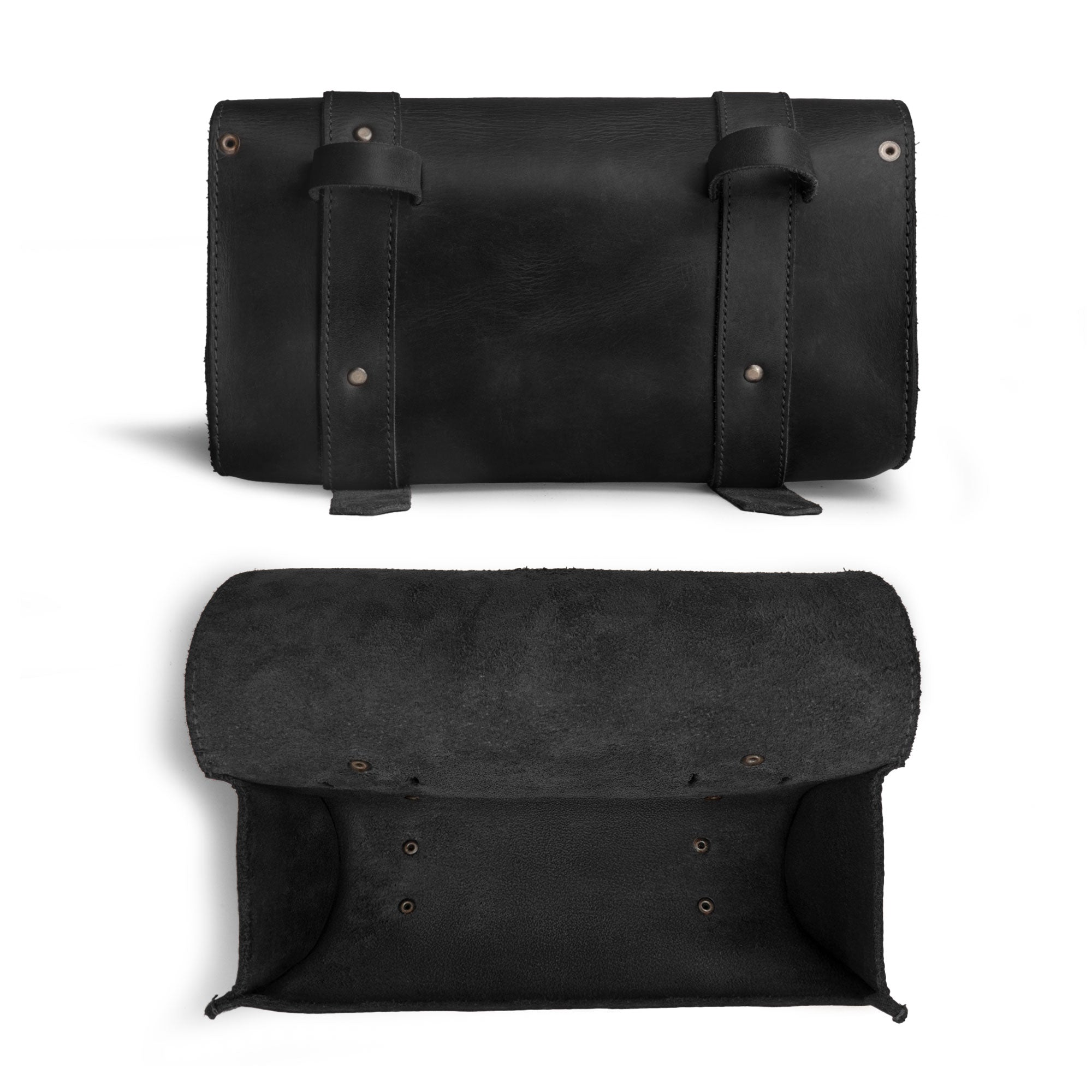 Hide & Drink Leather Motorcycle Tool Bag presented beautifully, crafted from exquisite Full Grain Leather, serving as an indispensable Biker Bag for Tools and Essentials. This unique Handlebar Bag with Adjustable Straps functions excellently as a Tool Organizer, reflecting the artistry of Small Batch Production in La Antigua Guatemala & Oaxaca Mexico.