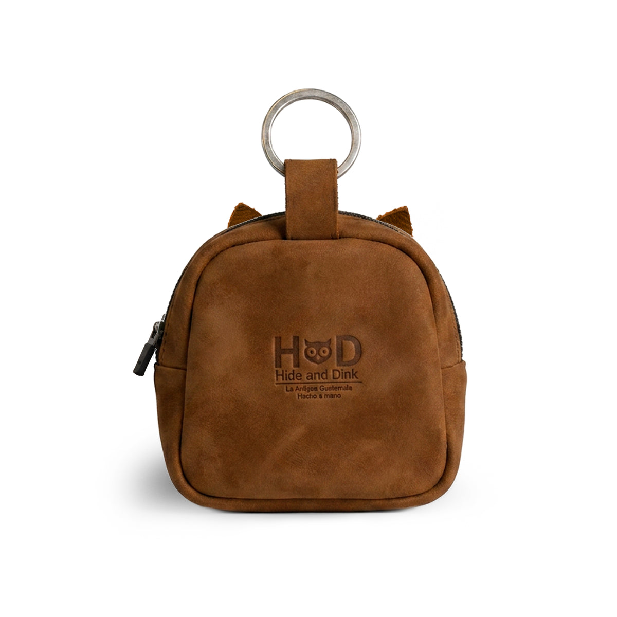 calderwood leather mini backpack Day Traveler Canvas Pewter Green with a rock and roll edge Hide & Drink, Owl Mini