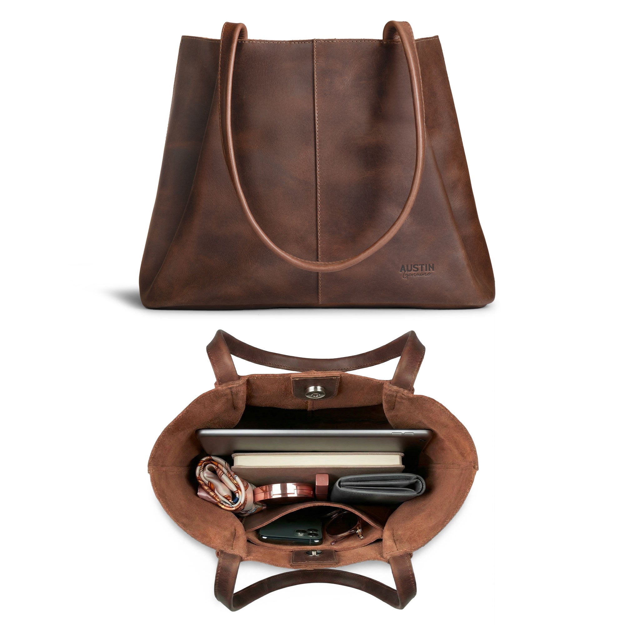 【APERTY】Sサイズ WIDE BAG TARTAN BROWN The SoCo Shoulder Bag – StockyardX, The Leather Store