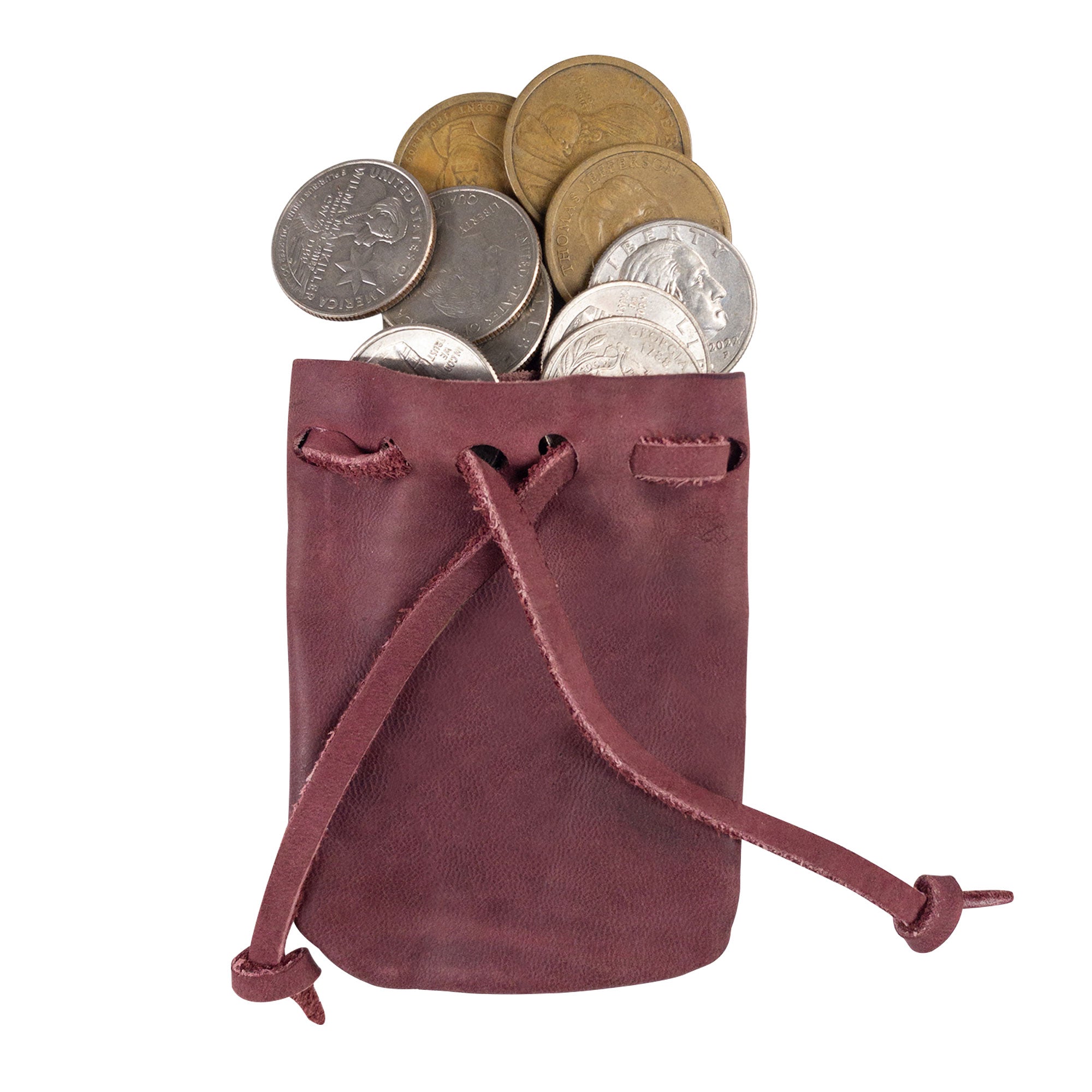 The stylish Mini Medieval Pouch Keychain from Hide & Drink in gray leather. This tiny bag with keyring is excellent for organizing coins or small items, celebrating artisan craftsmanship from La Antigua Guatemala.