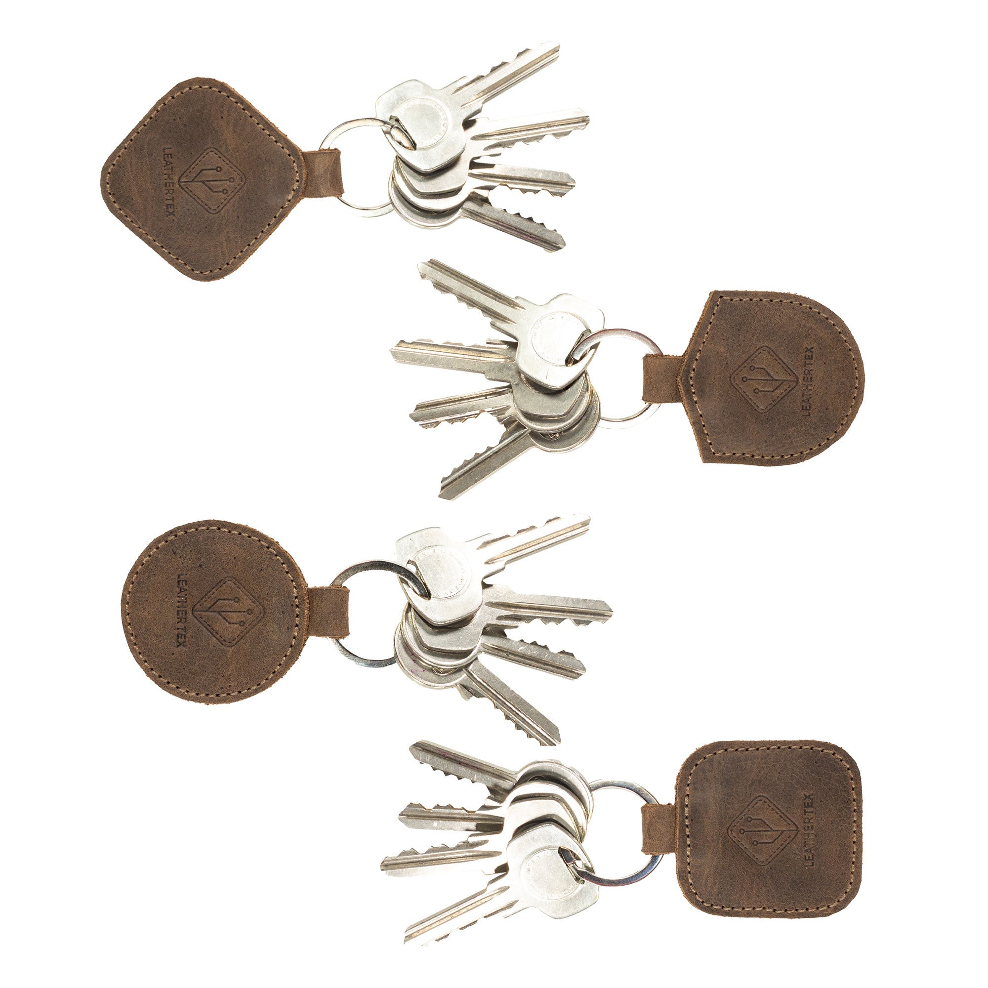 AirTag Keyrings 4 Pack - Stockyard X 'The Leather Store'