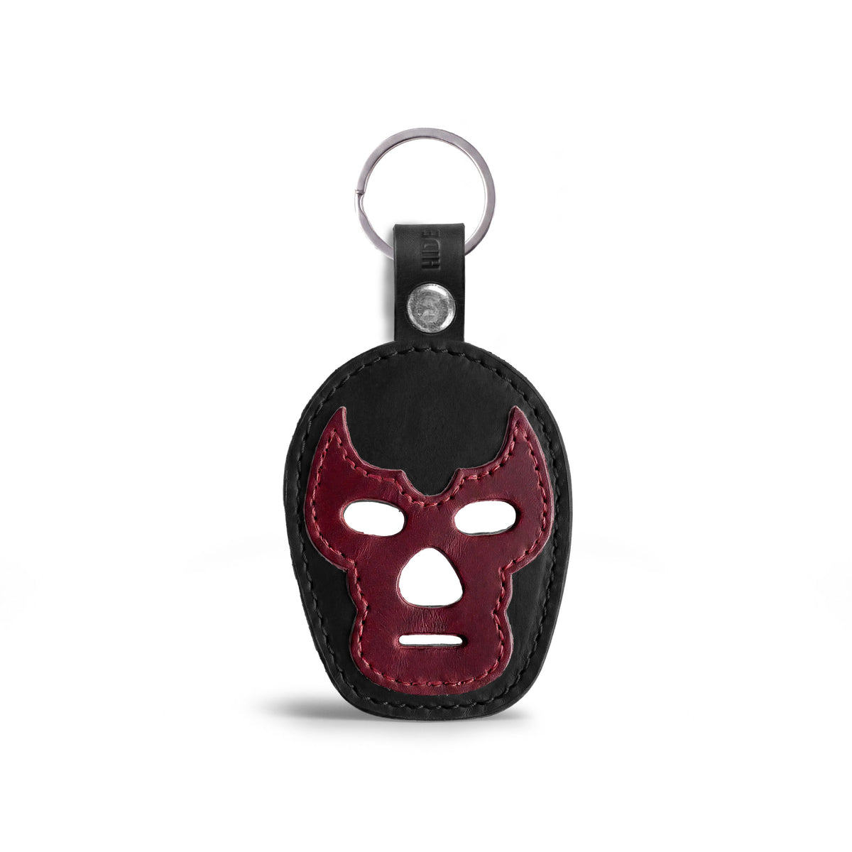 Luchador Mask Leather Keychain