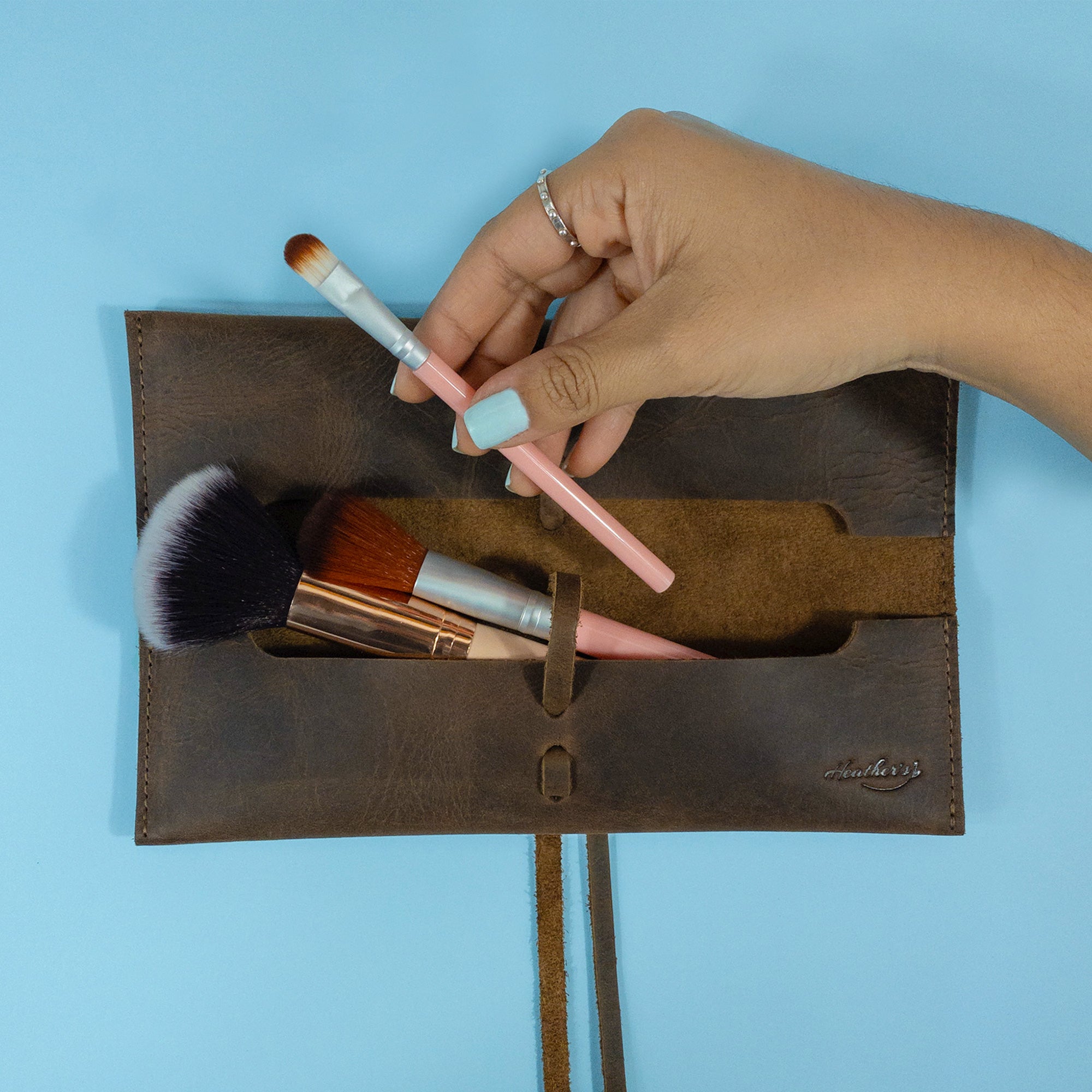 Rectangular Bag for Eyebrow Brushes - Stockyard X 'The Leather Store'