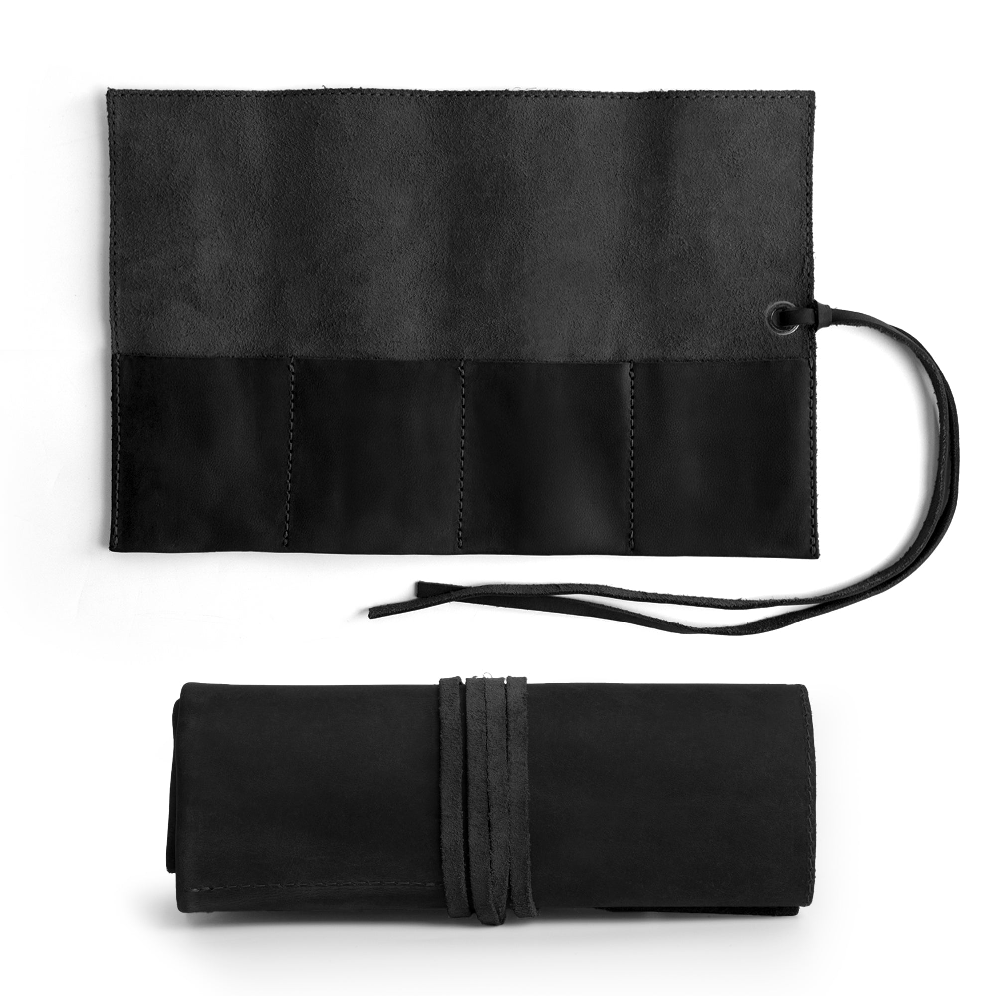 Stylish Watch Roll by Hide & Drink, ideal for storing up to 4 watches. This easy carry Watch Roll Organizer is crafted from full grain leather, emphasizing artisan quality through small batch production, hand cut, hand sewn, and fire branded craftsmanship made in La Antigua Guatemala & Oaxaca Mexico.