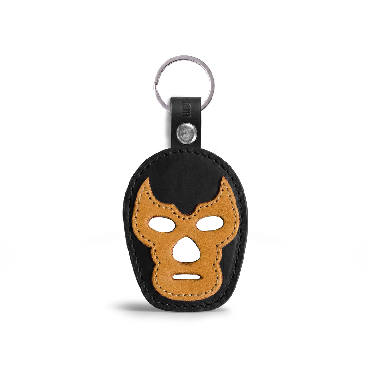 Luchador Mask Leather Keychain