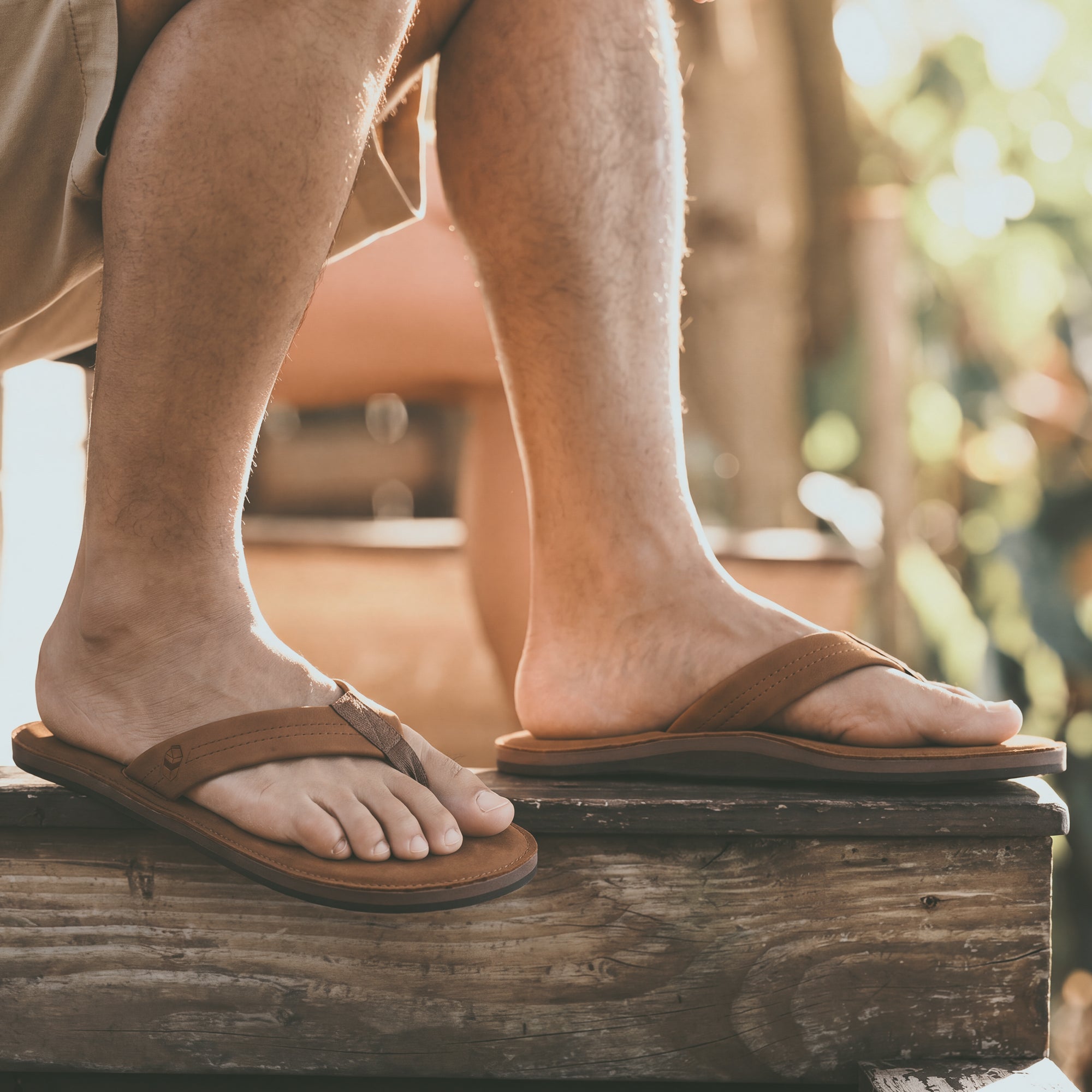 The South Shore Padded Leather Flip Flop