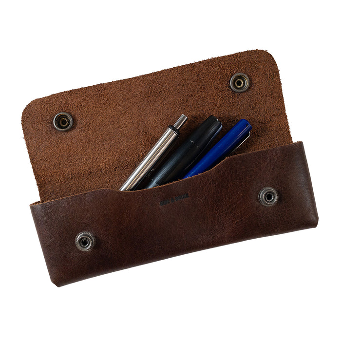 4-Snap Pen Case - Stockyard X 'The Leather Store'