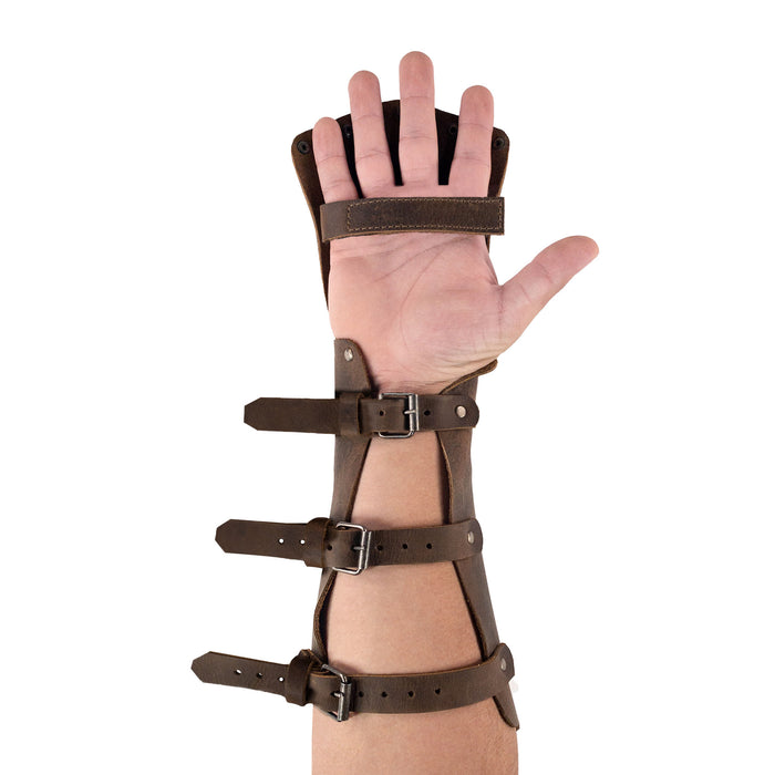Riveted Bracer with Hand Protection - Stockyard X 'The Leather Store'