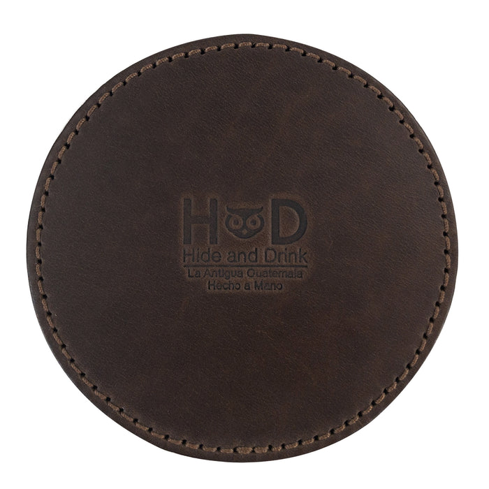 Circular Set of 6 Coasters for Drinks - Stockyard X 'The Leather Store'