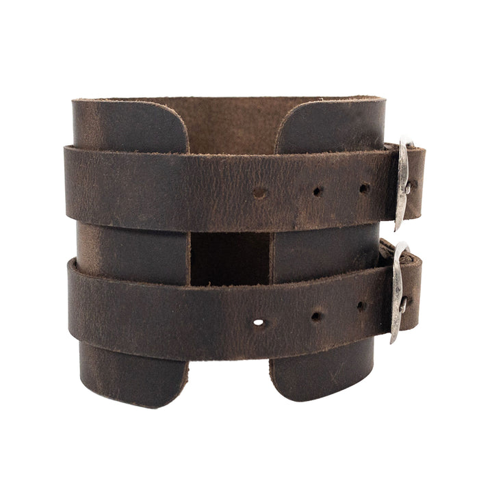 Adjustable 2 Ring Cuff - Stockyard X 'The Leather Store'
