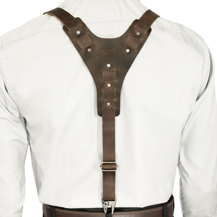 Rustic Y Back Suspenders - Stockyard X 'The Leather Store'