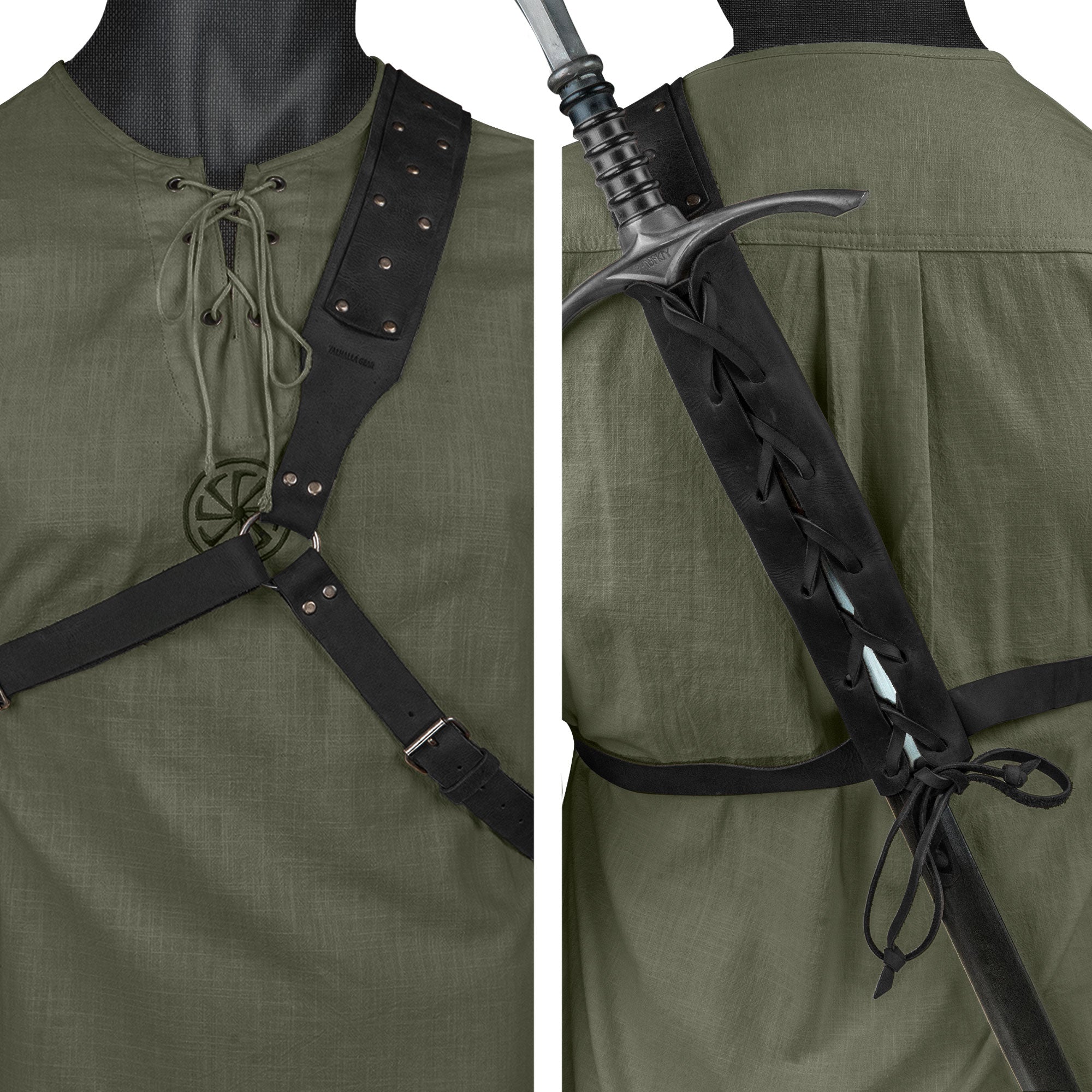 Medieval Back Sword Shoulder Frog