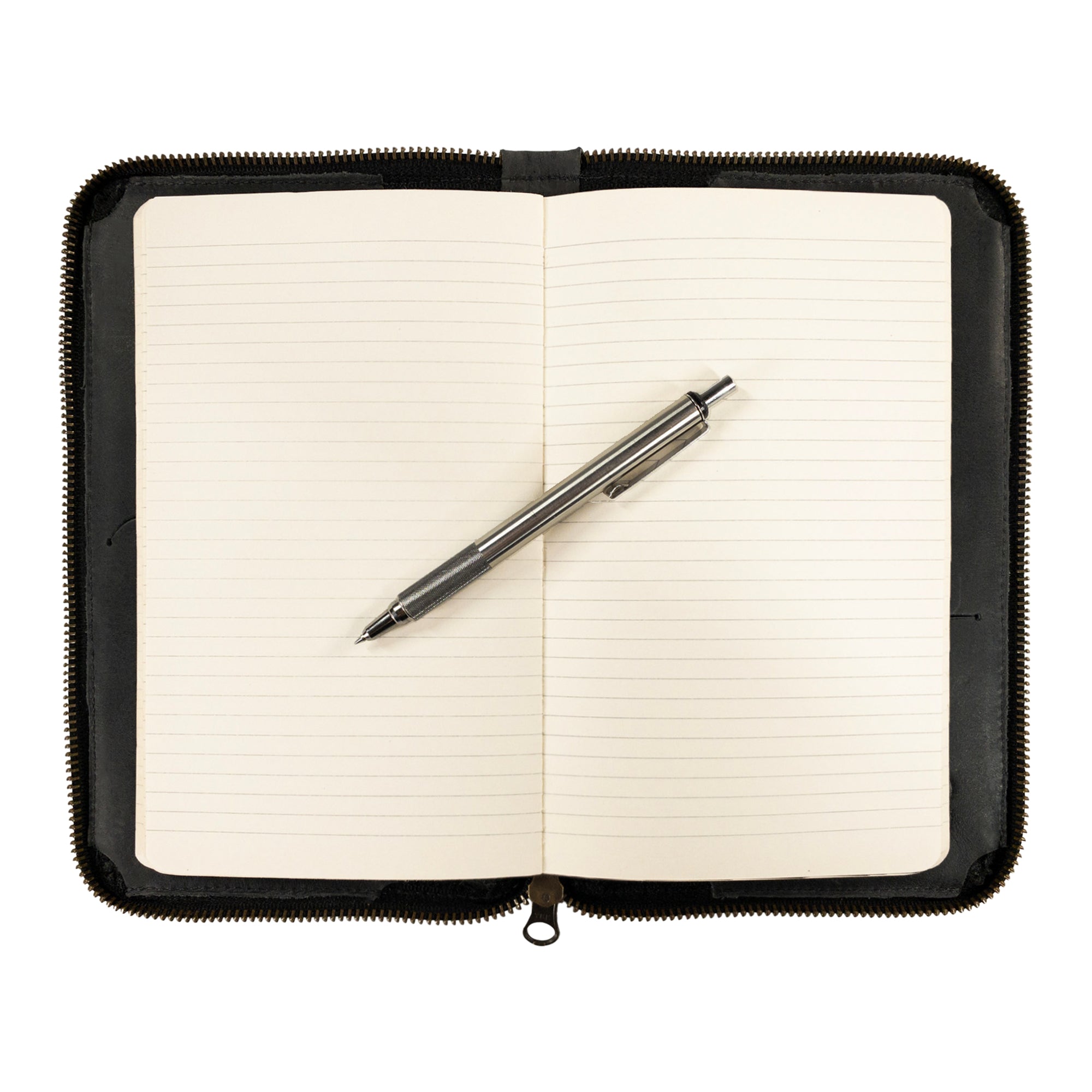 Interior pocket design of Hide & Drink Zippered Journal Cover for Moleskine (Notebook NOT Included), showcasing function and style.