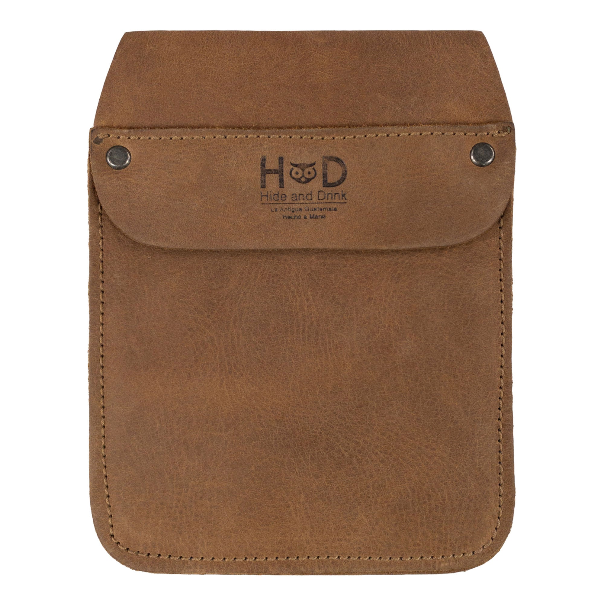 Close-up of Hide & Drink Leather Work Pocket, highlighting its high-quality finish and design features. Ideal for organizing essential tools and supplies, made from durable Full Grain Leather.
