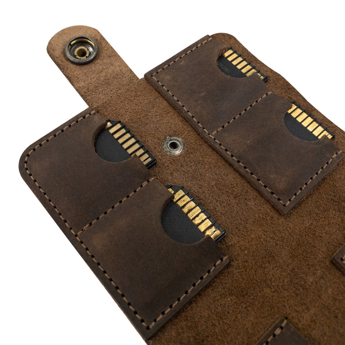 SD Card Bag with 8 Slots (SD Cards not Included) - Stockyard X 'The Leather Store'