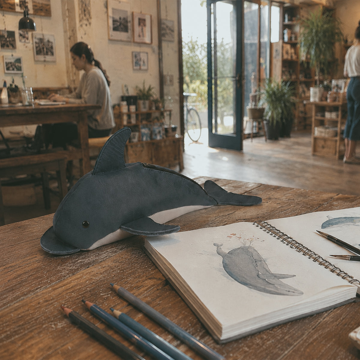 Leather Dolphin Pouch