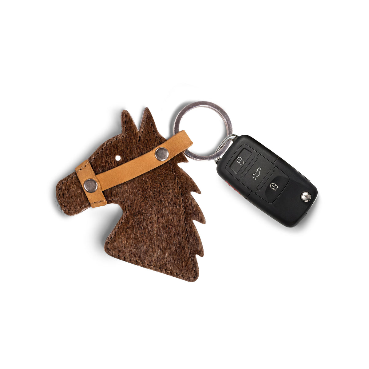 Cowboy Stallion Head Keychain