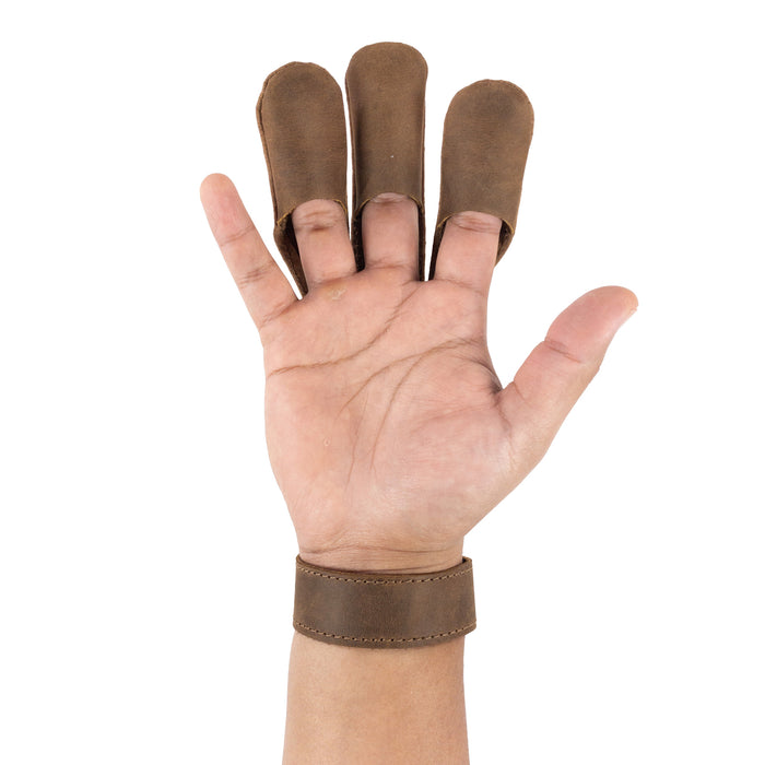 Three-Finger Archery Shooting Glove - Stockyard X 'The Leather Store'