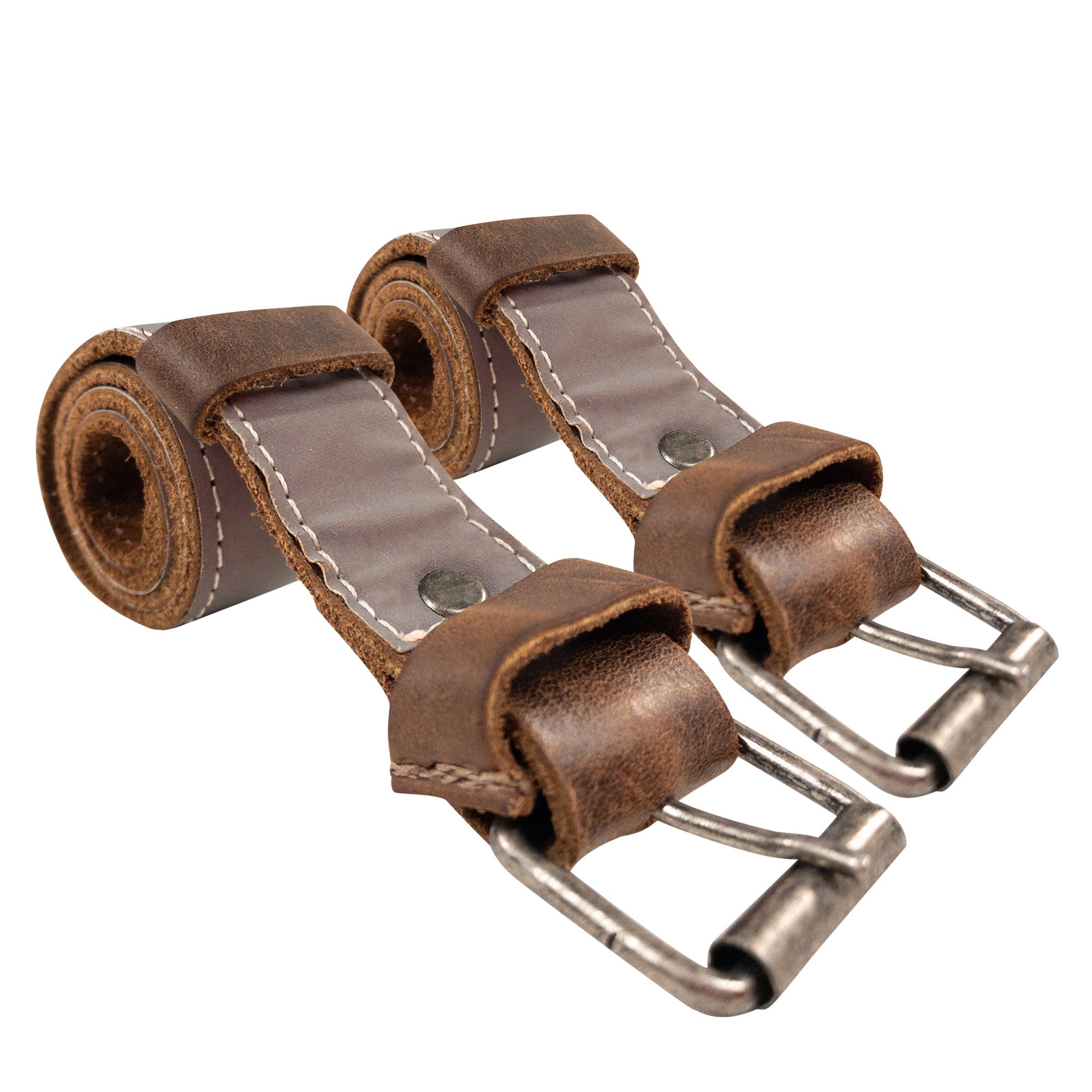 Bicycle Ankle Bands by Hide & Drink, presenting Rustic Bicycle Ankle Bands with practical Brass Metal Buckles. These Adjustable Straps for Legs designed from Full Grain Leather are perfect for Vintage Gifts for Cyclists, artfully crafted in La Antigua Guatemala.