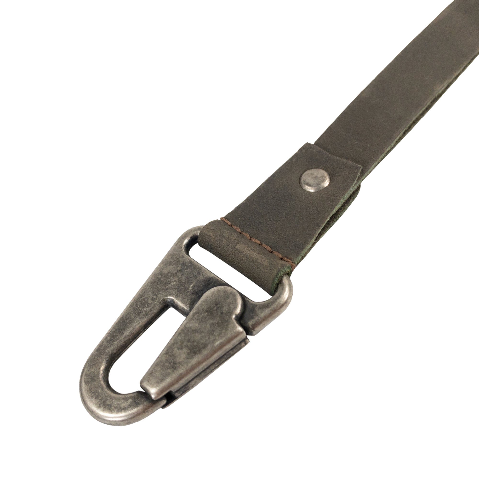 Lanyard Keychain by Hide & Drink, showcasing a sturdy hook and crafted from high-quality black leather. This artisan piece is made for convenience and style, perfect for men and women, handmade in La Antigua Guatemala & Oaxaca Mexico.