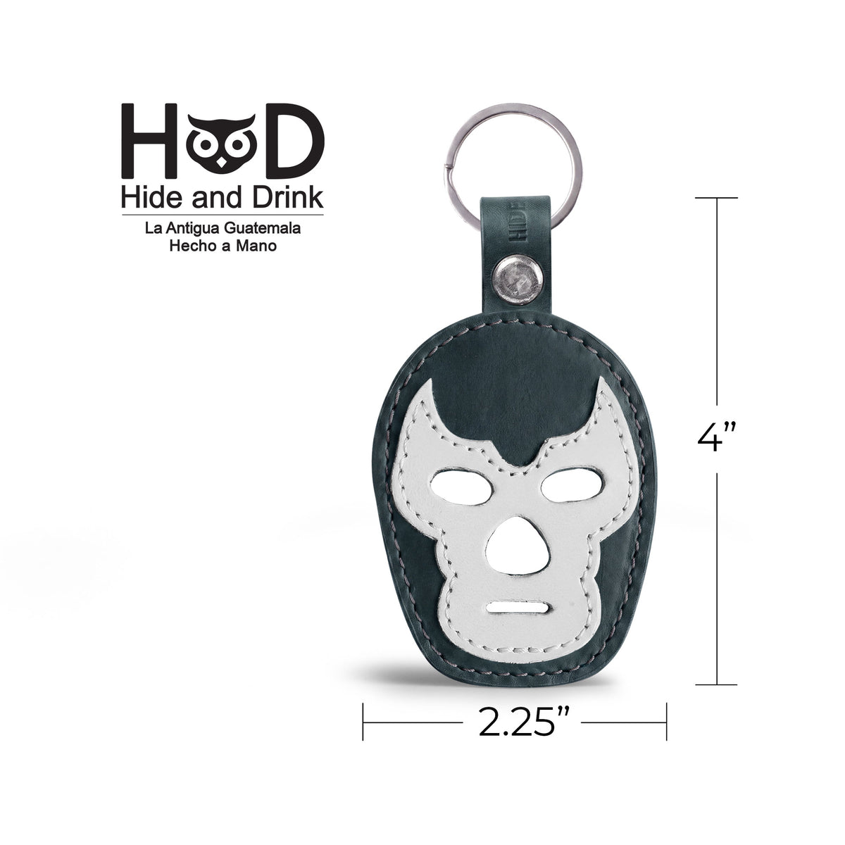 Luchador Mask Leather Keychain