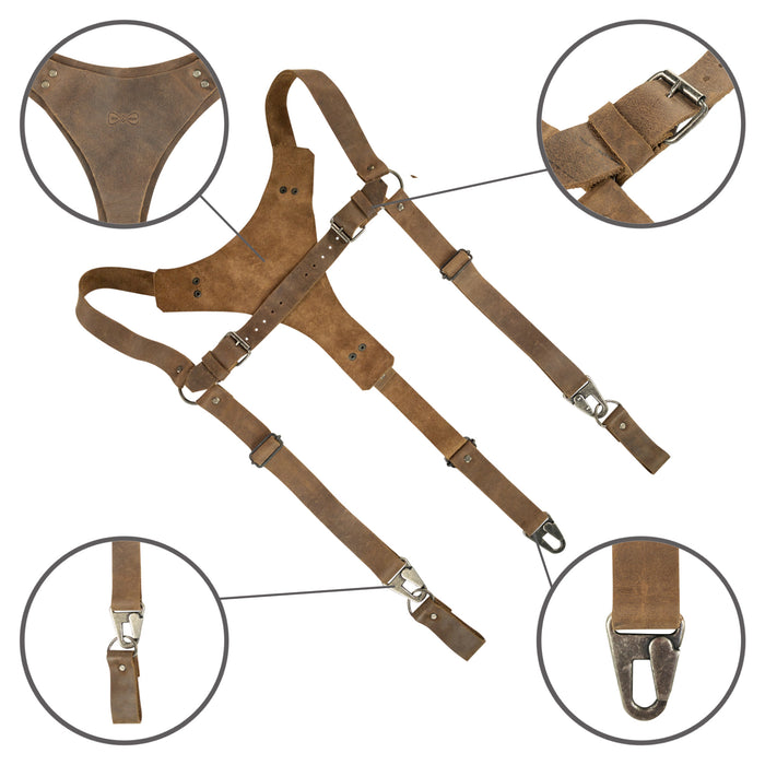 Riveted Suspenders - Stockyard X 'The Leather Store'