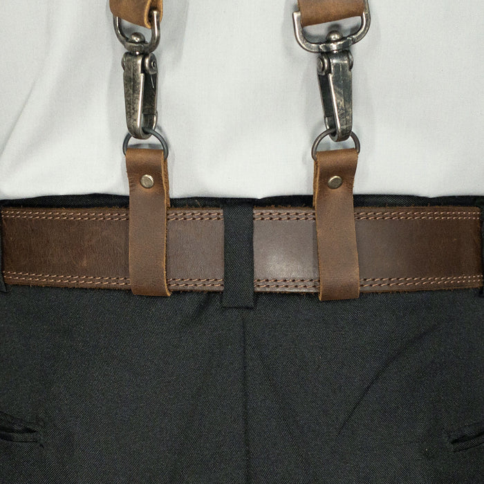 Set of 4 Riveted Suspender Loop Attachments - Stockyard X 'The Leather Store'