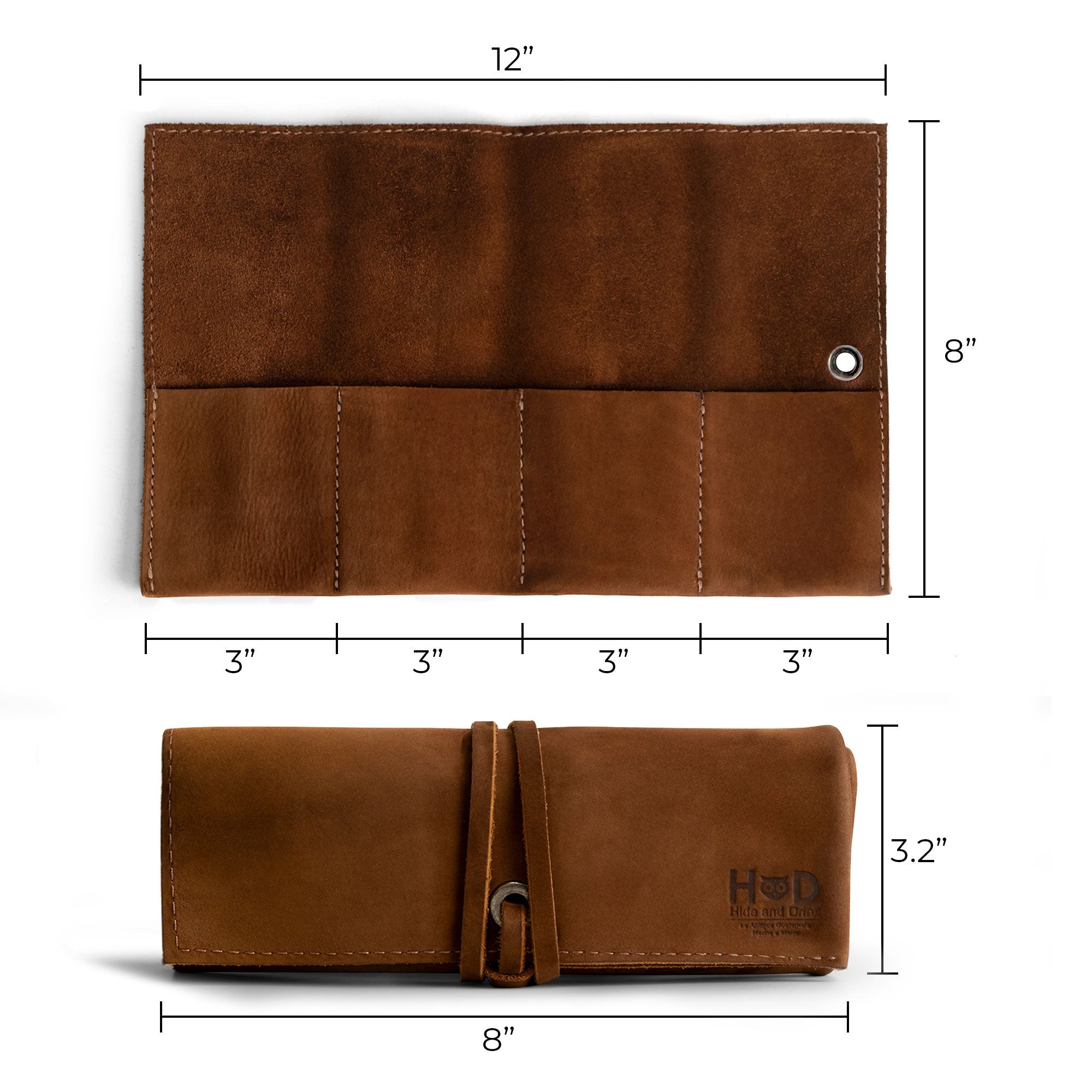 Custom-made Watch Roll from Hide & Drink, accommodates up to 4 watches stylishly. This easy carry Watch Roll Organizer is made from full grain leather, representing small batch production, hand cut, hand sewn craftsmanship, fire branded for durability, made in La Antigua Guatemala & Oaxaca Mexico.