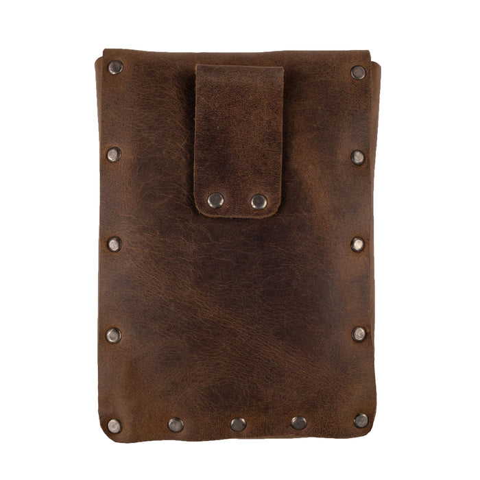 Rectangular Riveted Belt Pouch - Stockyard X 'The Leather Store'