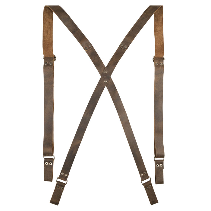 Riveted X Back Suspenders with Belt Loops - Stockyard X 'The Leather Store'