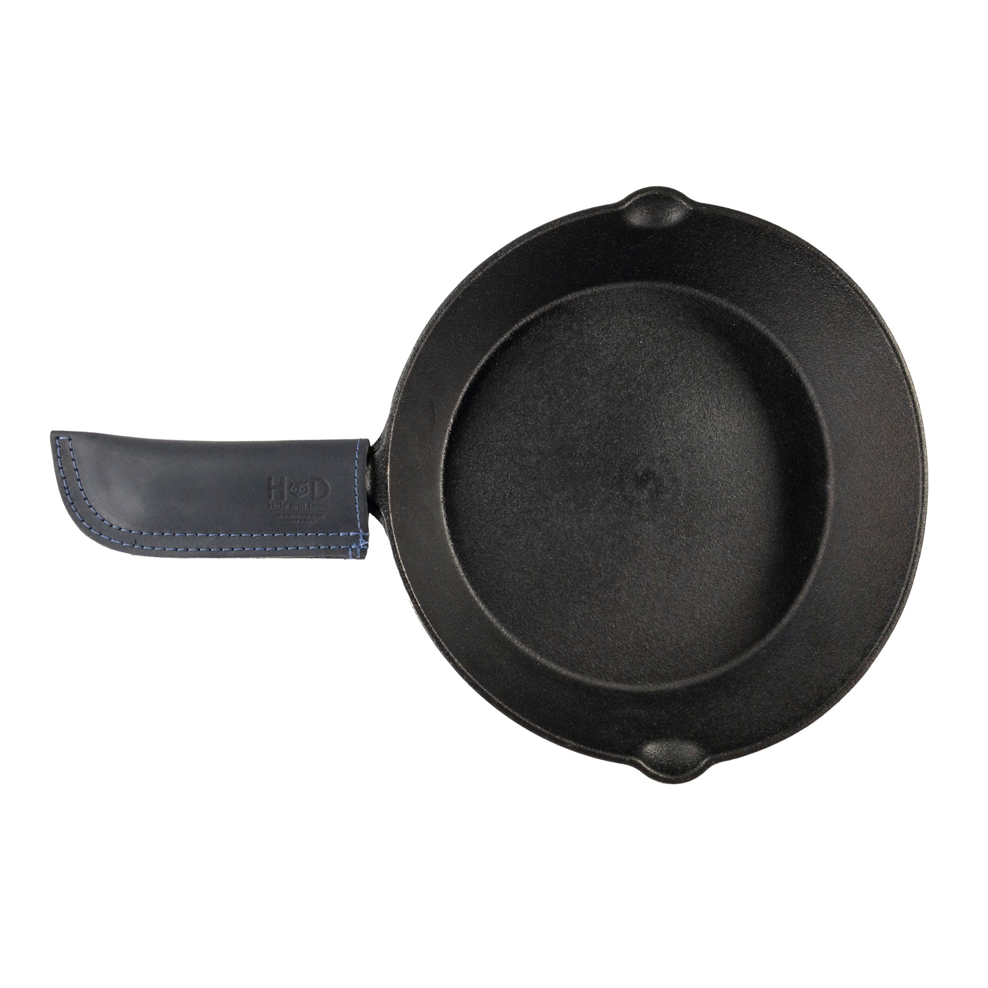 Hot Pan Handle Cover by Hide & Drink, showcasing artisanal quality with heat resistance and durability for cookware, crafted in La Antigua Guatemala & Oaxaca Mexico.