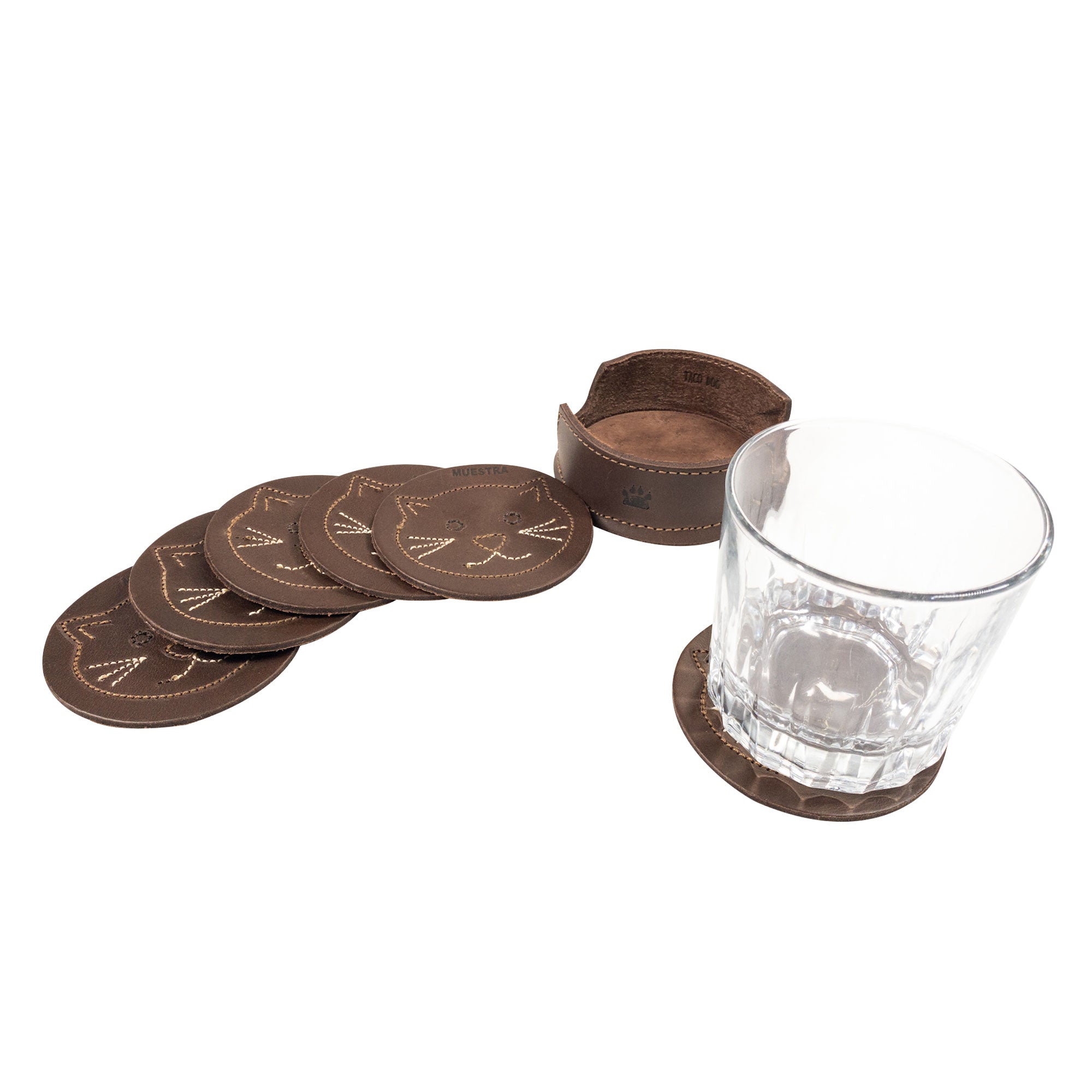 Circular Cat Coasters - Stockyard X 'The Leather Store'