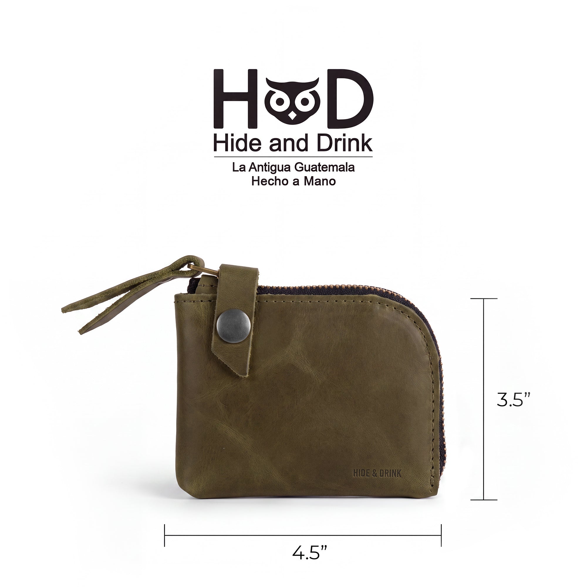 Lion's Mane Zippered Wallet by Hide & Drink, filled with cash and coins, demonstrating its practicality as a travel essential and stylish accessory.