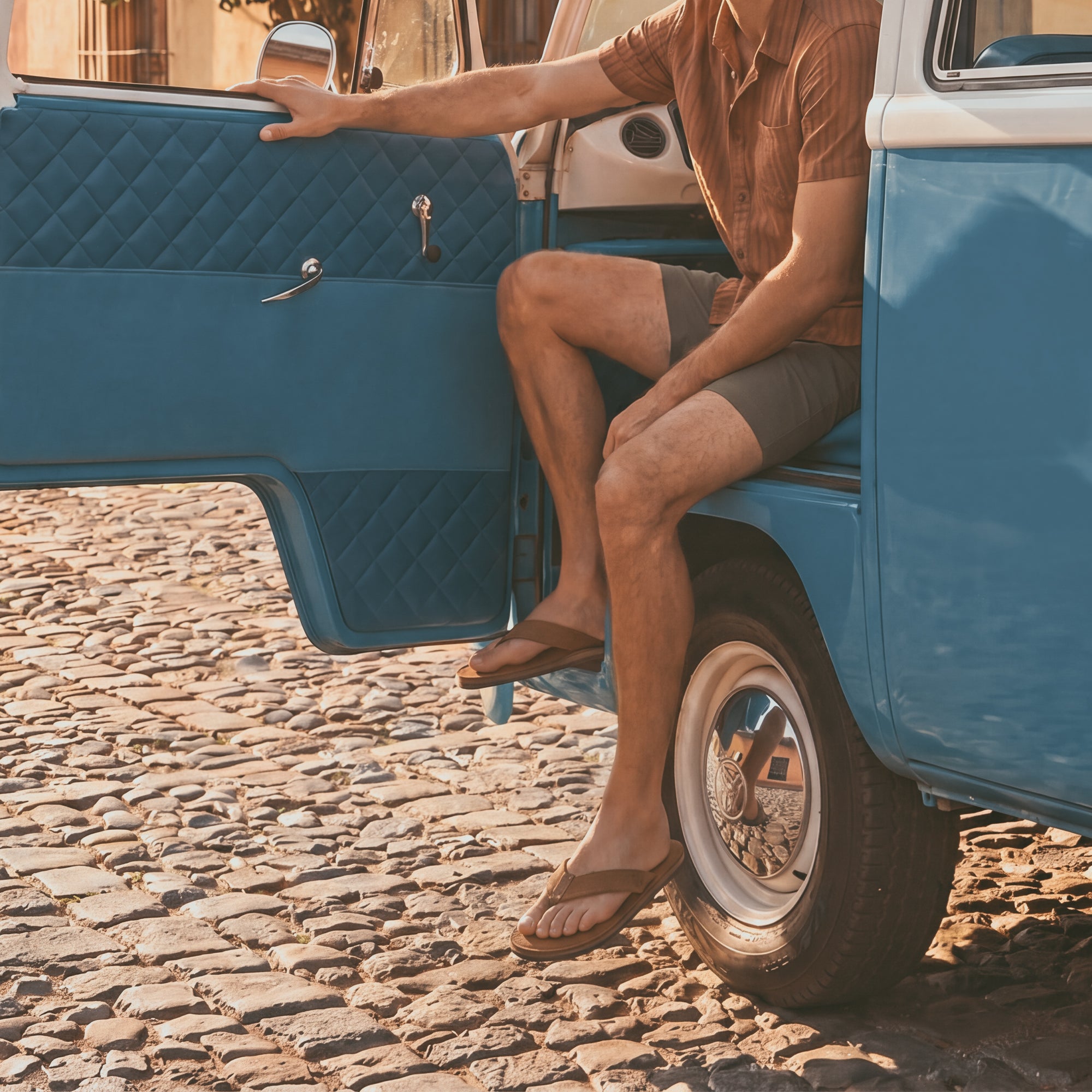The South Shore Padded Leather Flip Flop