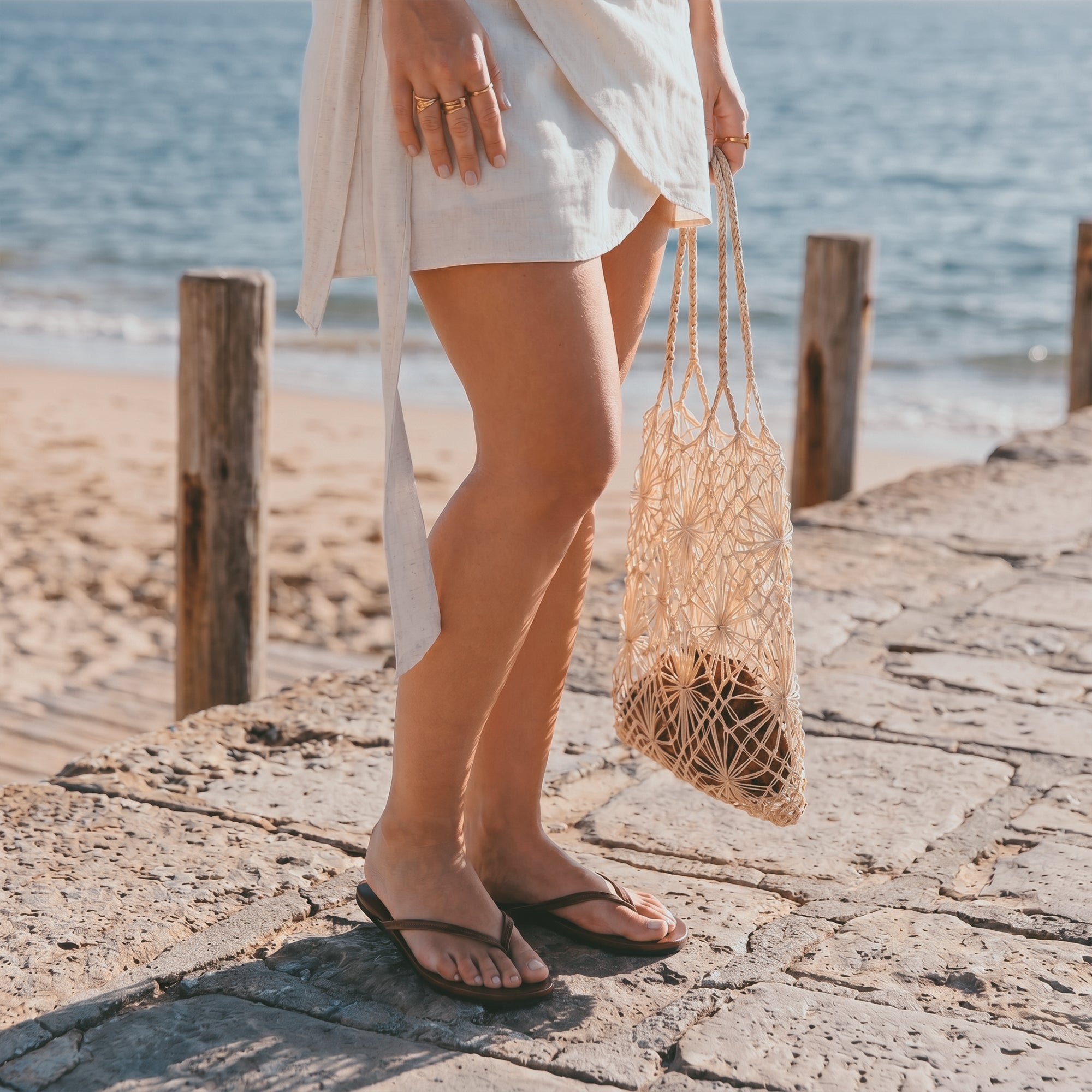 The Solana Leather Flip Flop