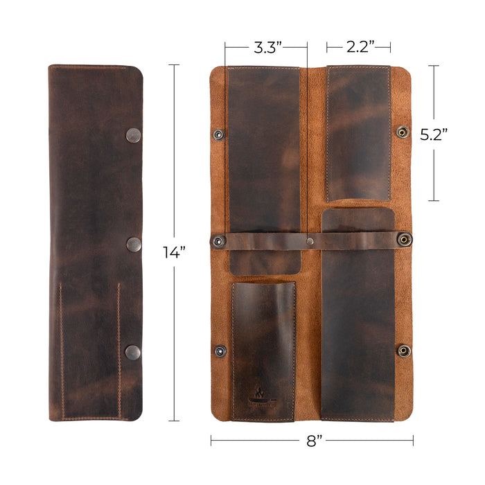 Rectangular Case for 2 Chef's Knives - Stockyard X 'The Leather Store'