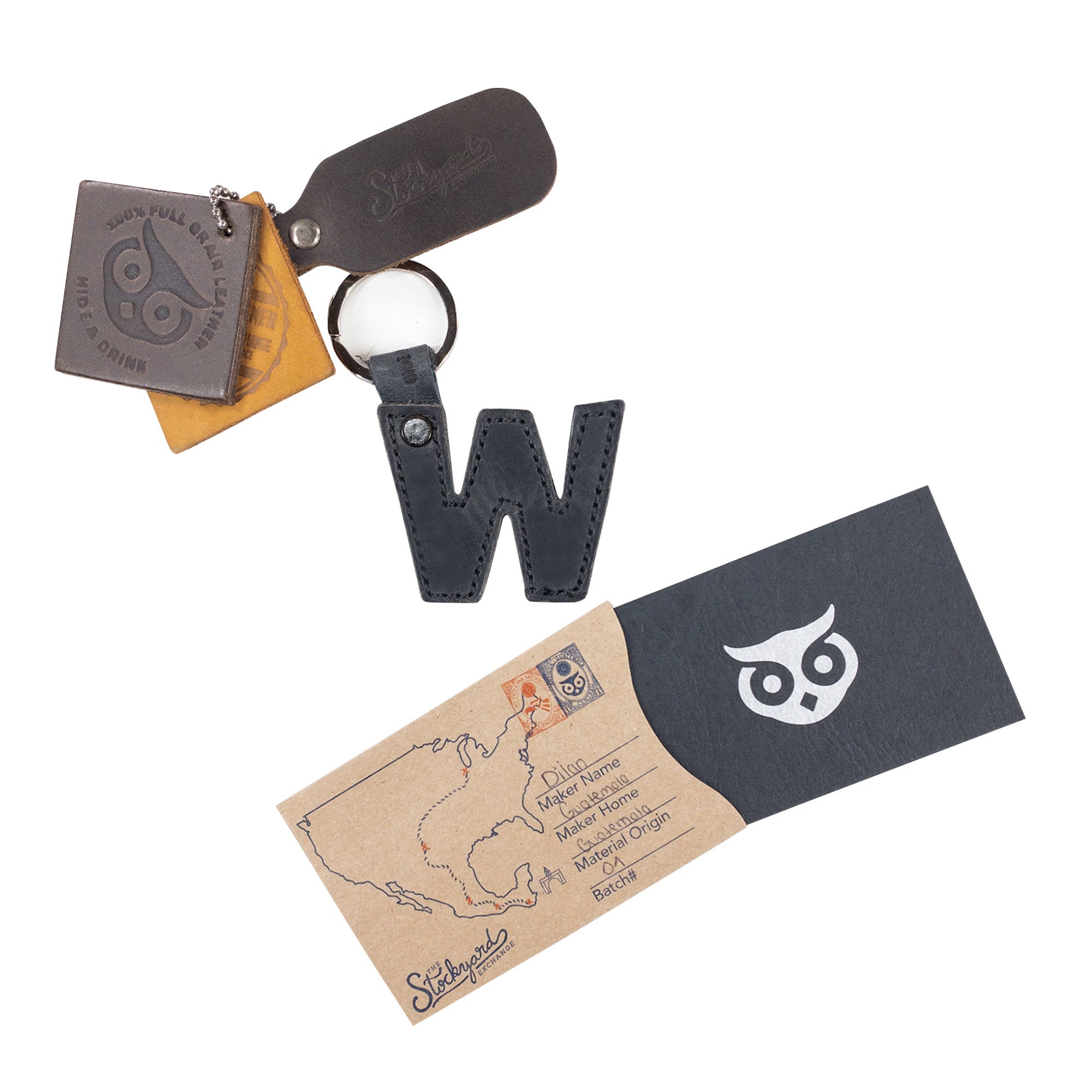 Alphabet Letter Keychains - Stockyard X 'The Leather Store'
